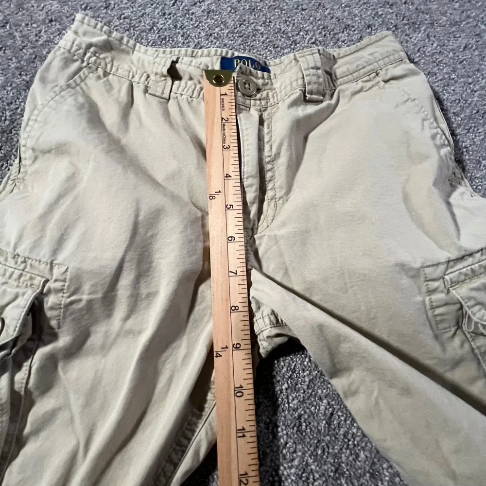 Polo Ralph Lauren Cargo Shorts Boys 12 Tan Khaki Classic Chino Cotton Utility